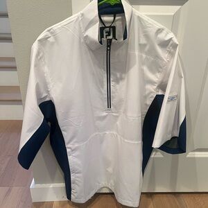 FootJoy White and Navy Golf Pullover